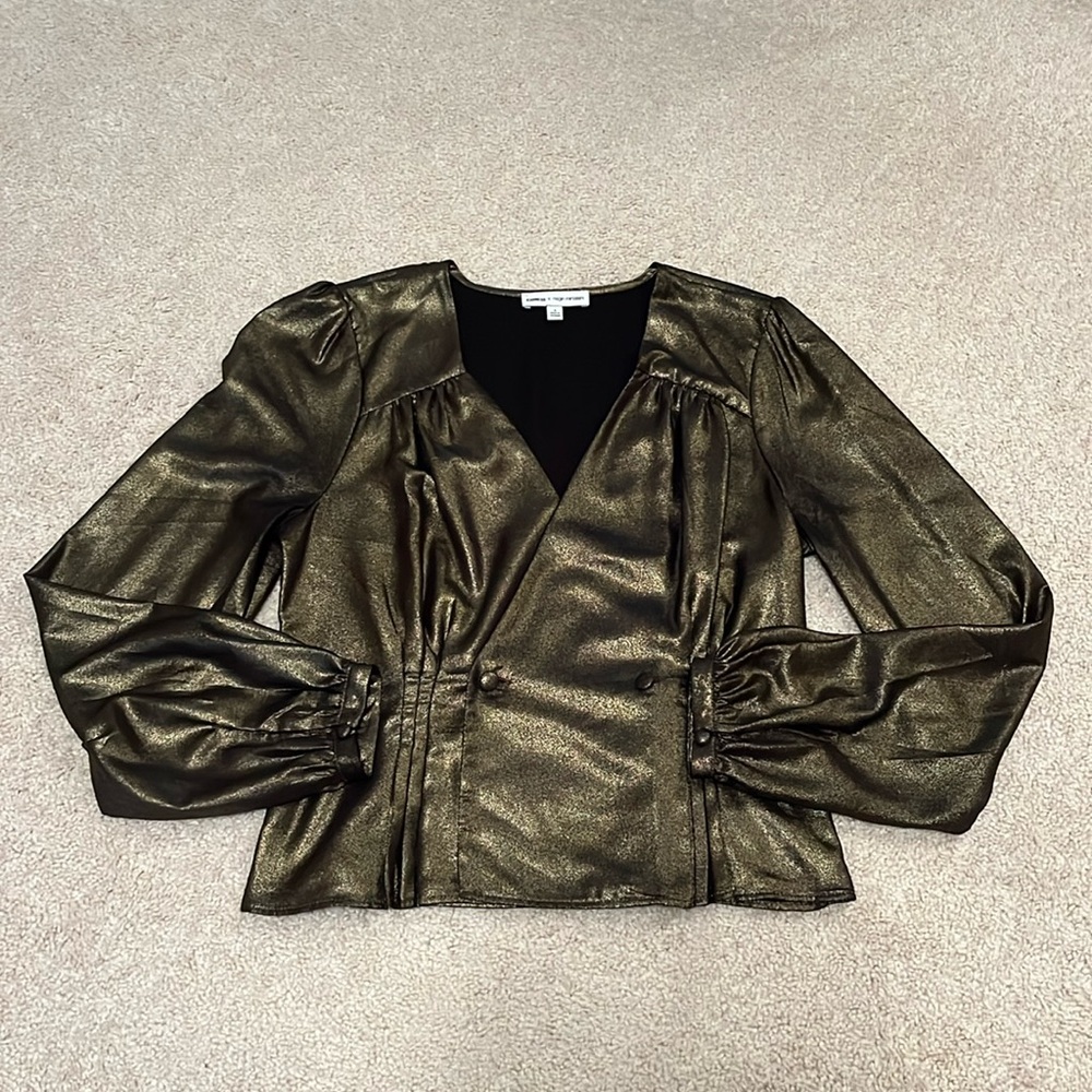 Express Gold Shimmery Dressy Top